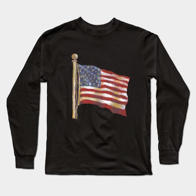 Stars & Stripes Long Sleeve T-Shirt by KColeman